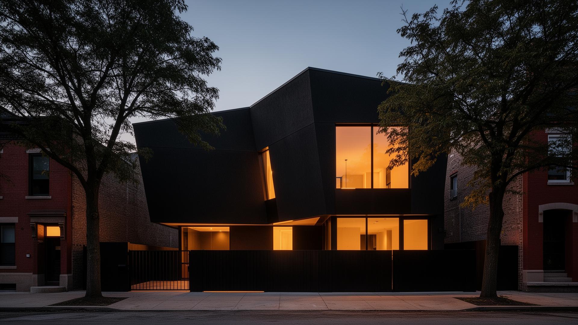 Little Big House exterior at dusk, Cleveland Little Italy